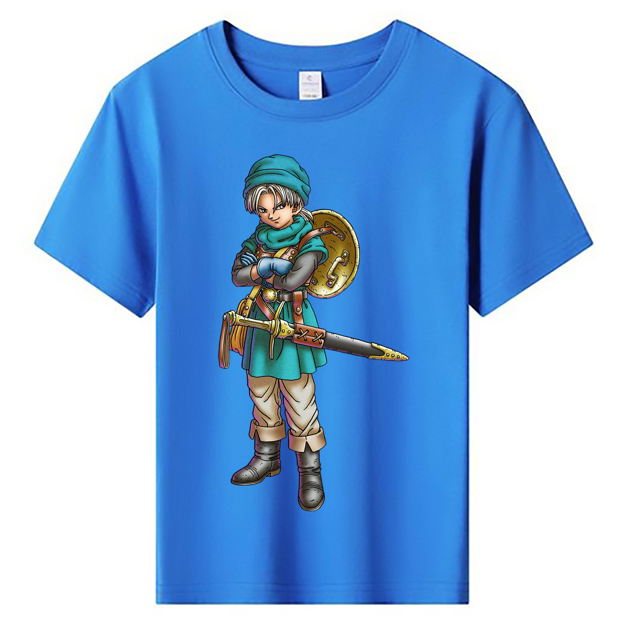 （画像用） ドラゴンクエスト Doragon Kuesuto Dragon Quest 綿100％キッズTシャツ（フロントプリント）